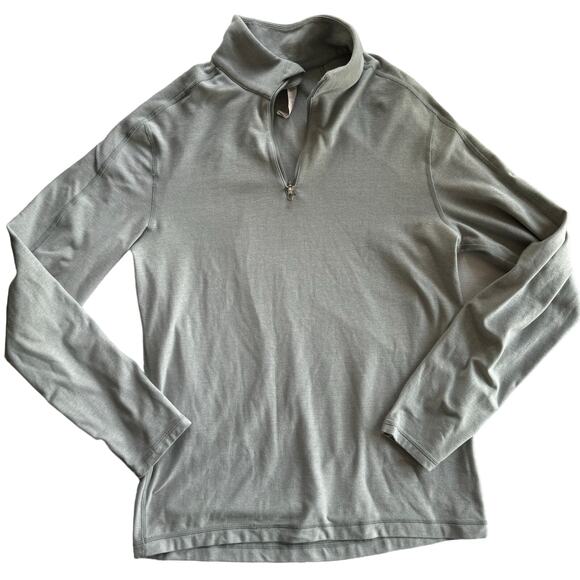 Lululemon Mens 1/2 zip pullover Surge  Warm Longsleeve Workout Shirt Gray Medium - Picture 1 of 6